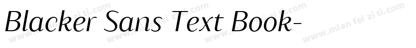 Blacker Sans Text Book字体转换